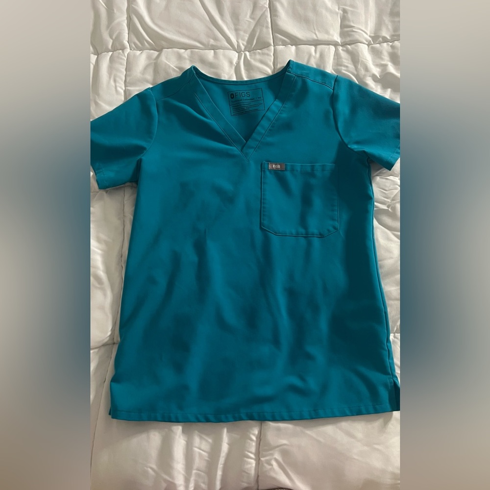 Scrub Top - FIGS- Pacific Blue